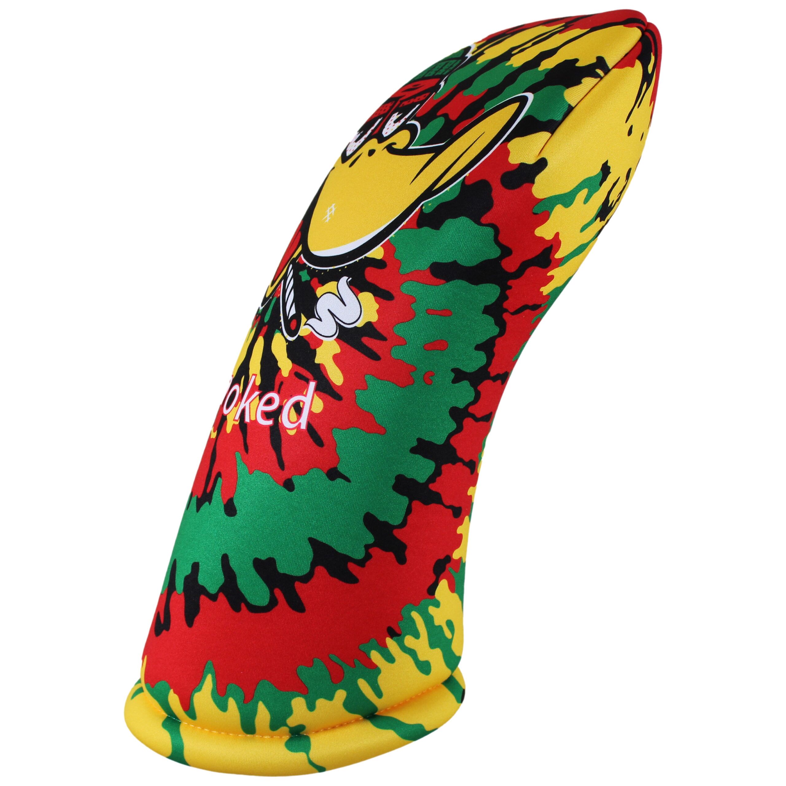 Smoked Ducky Headcovers Tie Dye Rasta- BeeJo's Golf